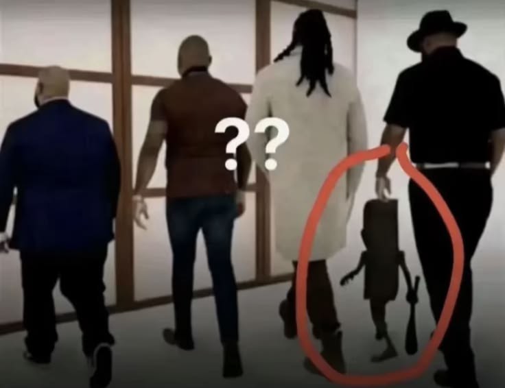 5 men walking meme template
