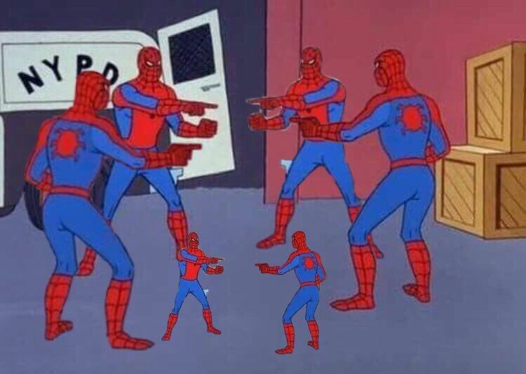6 Spiderman meme template