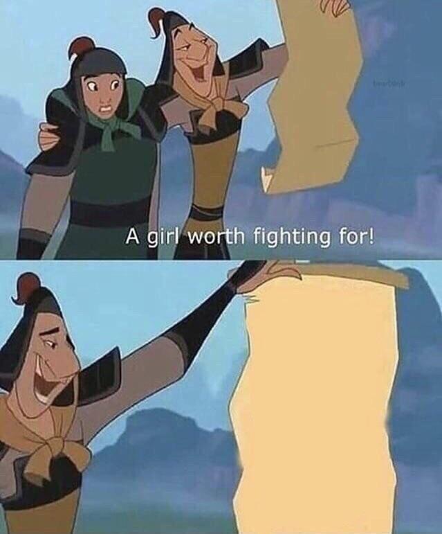 Template meme a girl worth fighting for