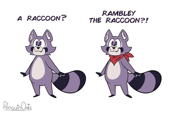 Template meme A Raccoon? Rambley the raccoon?!