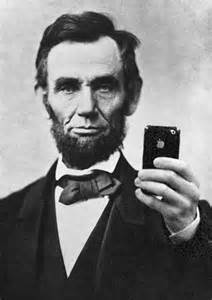 Plantilla de meme Abe Lincoln With iPhone