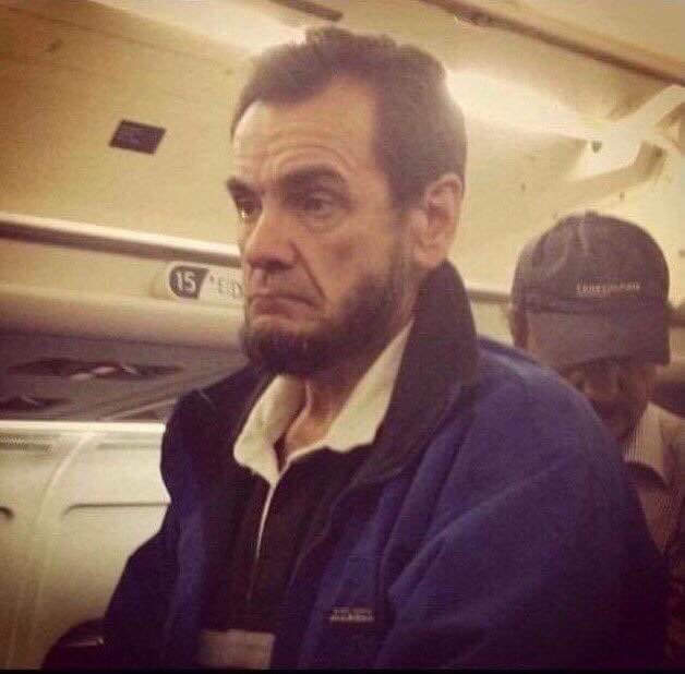 Plantilla de meme Abraham Lincoln on a plane