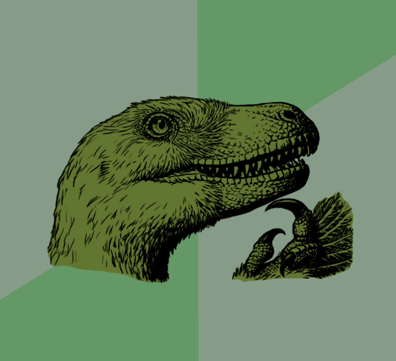 Template meme Accurate Philosoraptor