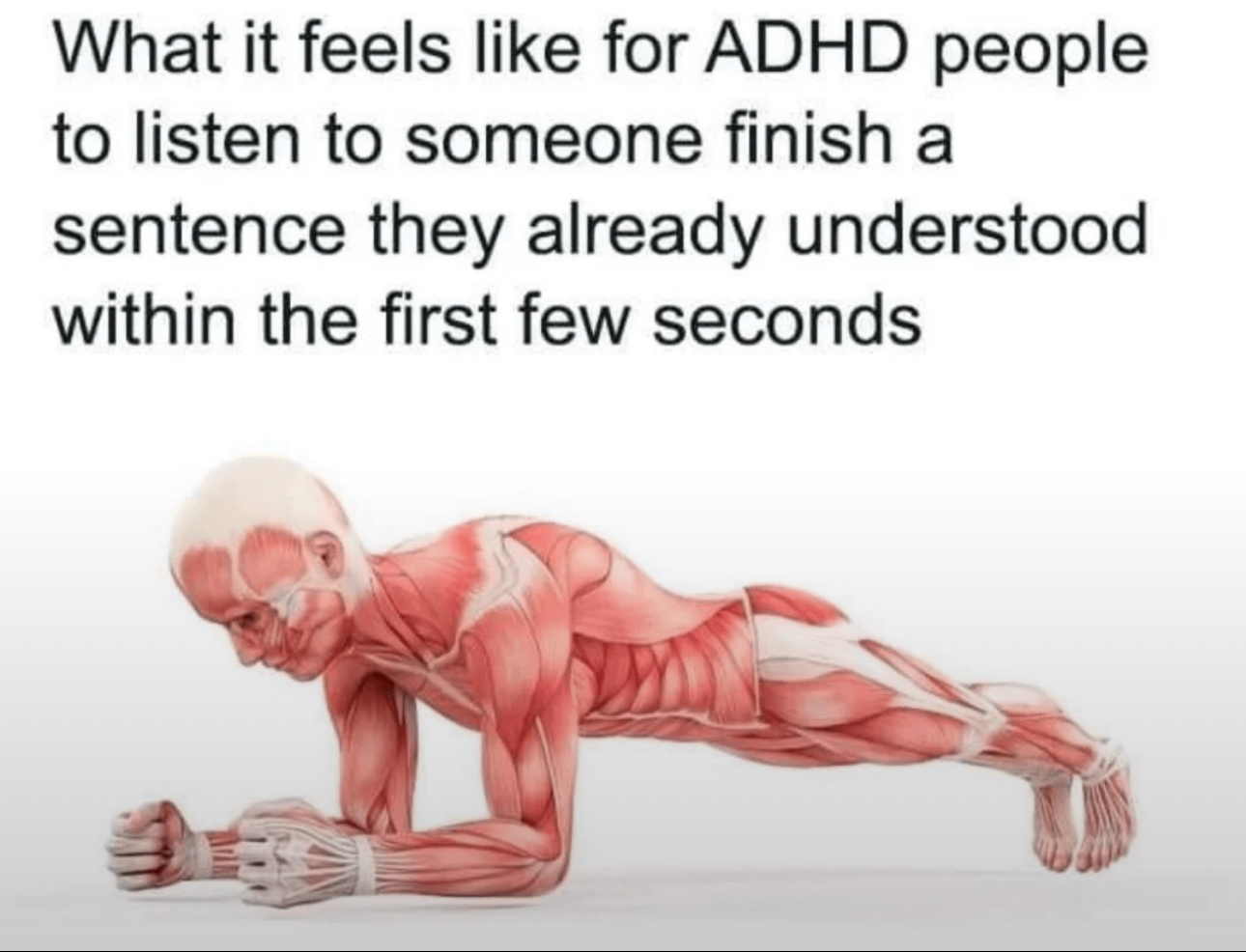 Plantilla de meme ADHD meme - plank