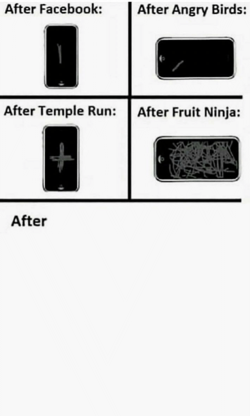 Template meme After Facebook After Angry Birds After Temple Run After Fruit Ni