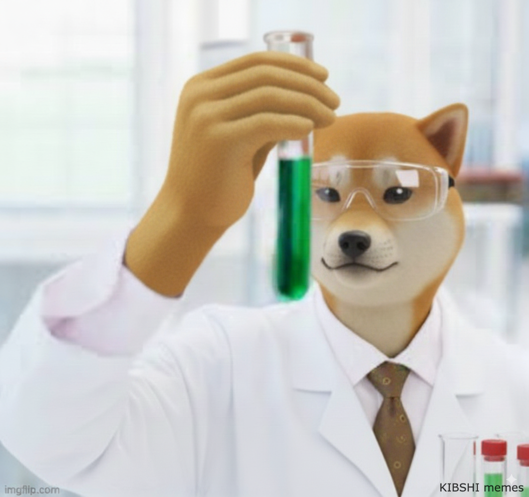 Template meme AI meme KIBSHI lab chemist dog