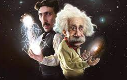 Template meme Alber einstein and nikola tesla meme