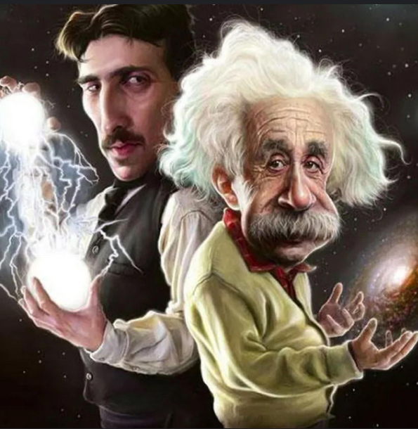 Template meme albert and nikola