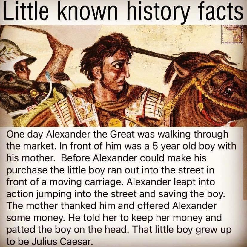 Plantilla de meme Alexander the Great saves Julius Caesar