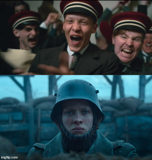 Template meme All quiet on the western front meme