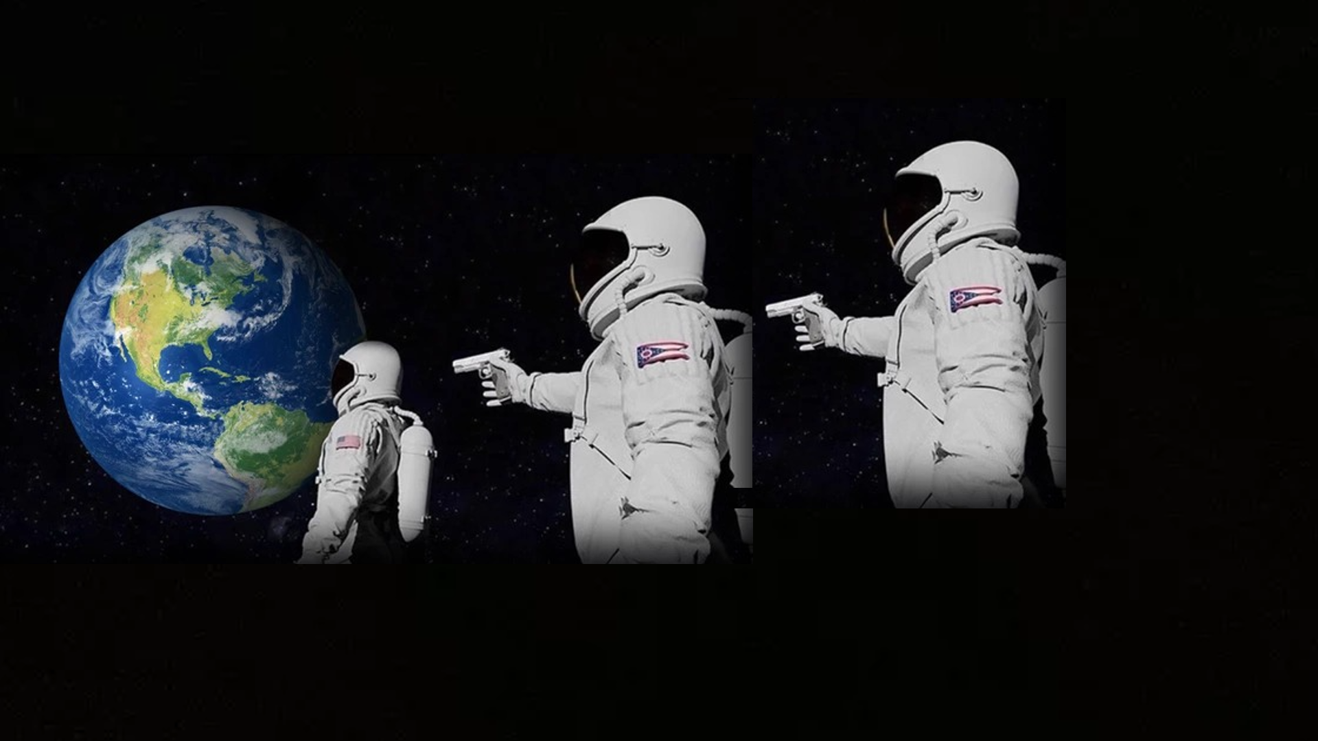 Template meme always has been 3 astronauts