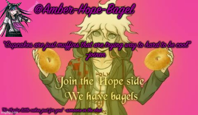 Template meme Amber-Hope-Bagel announcement template