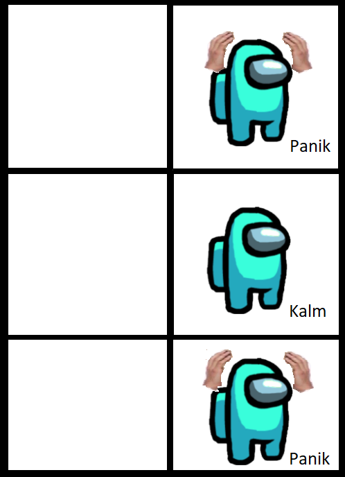 Plantilla de meme Among Us Panik Kalm Panik