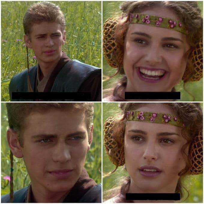 Plantilla de meme Anakin and Padme