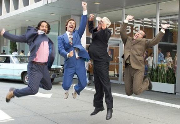 Plantilla de meme Anchorman jump