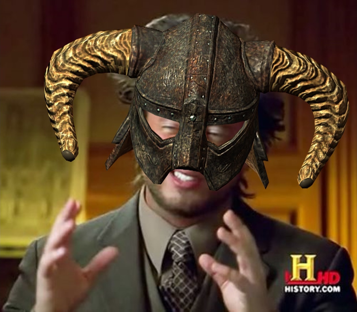 Plantilla de meme Ancient Aliens Skyrim