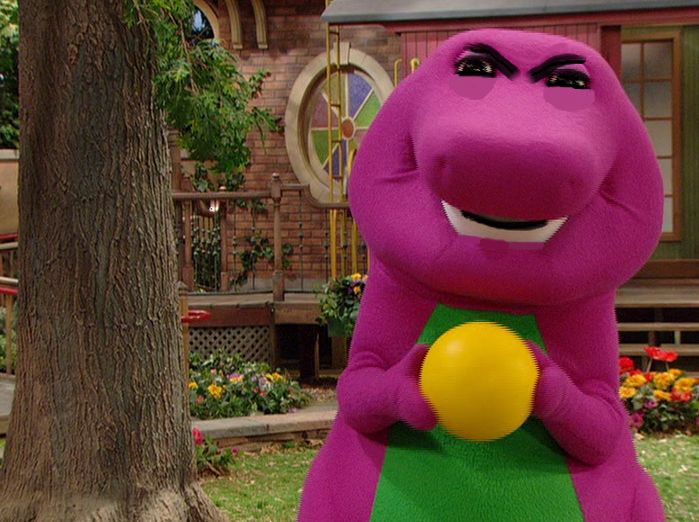 Plantilla de meme Angry Barney