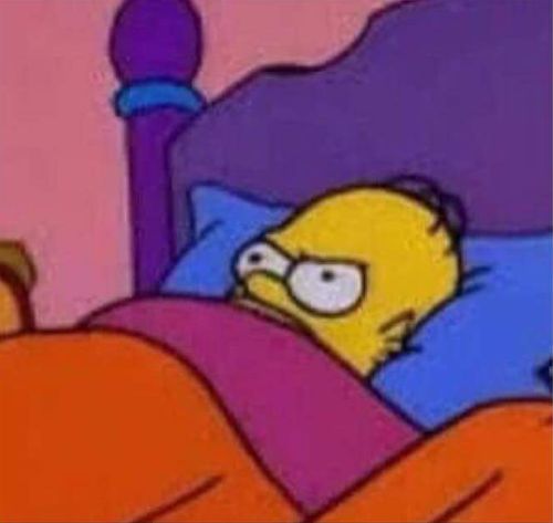 Plantilla de meme angry homer simpson in bed