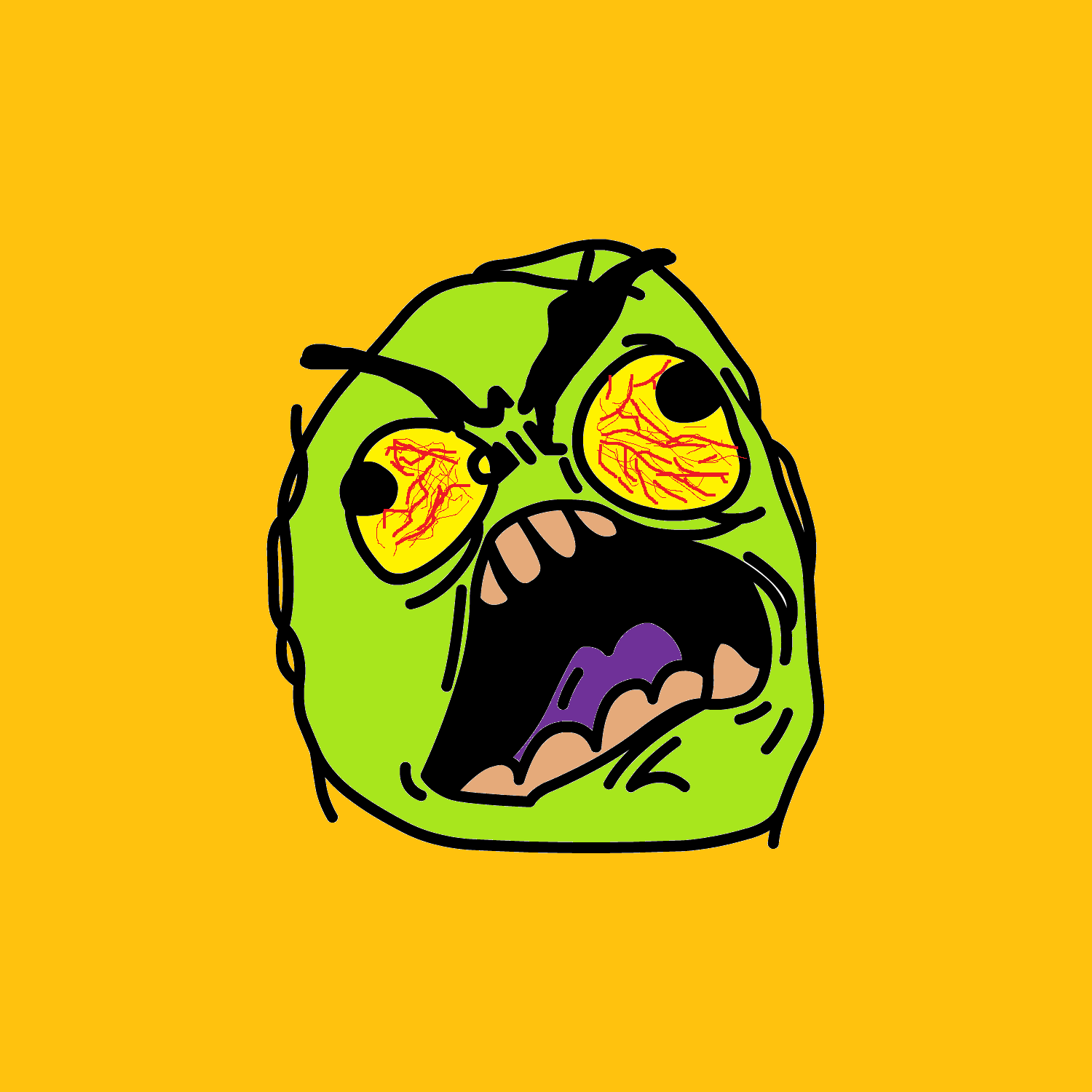 Template meme Angry memes face 005