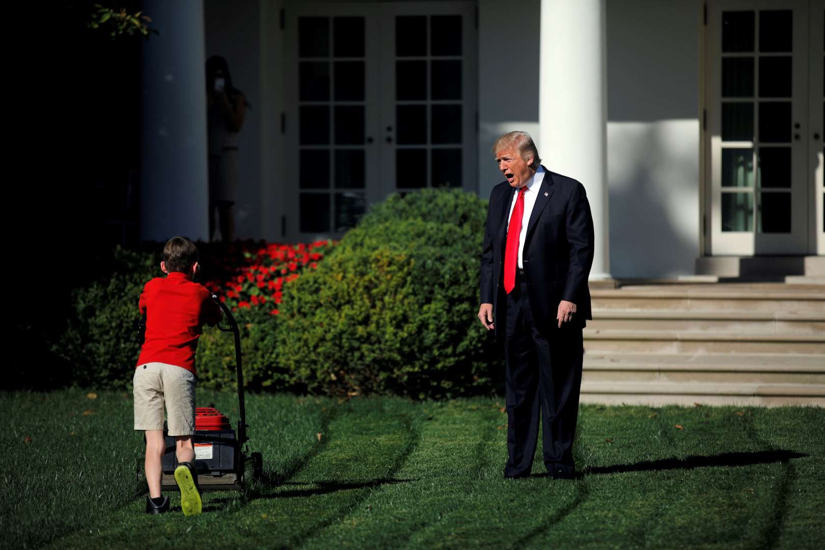 Angry Trump Lawn meme template
