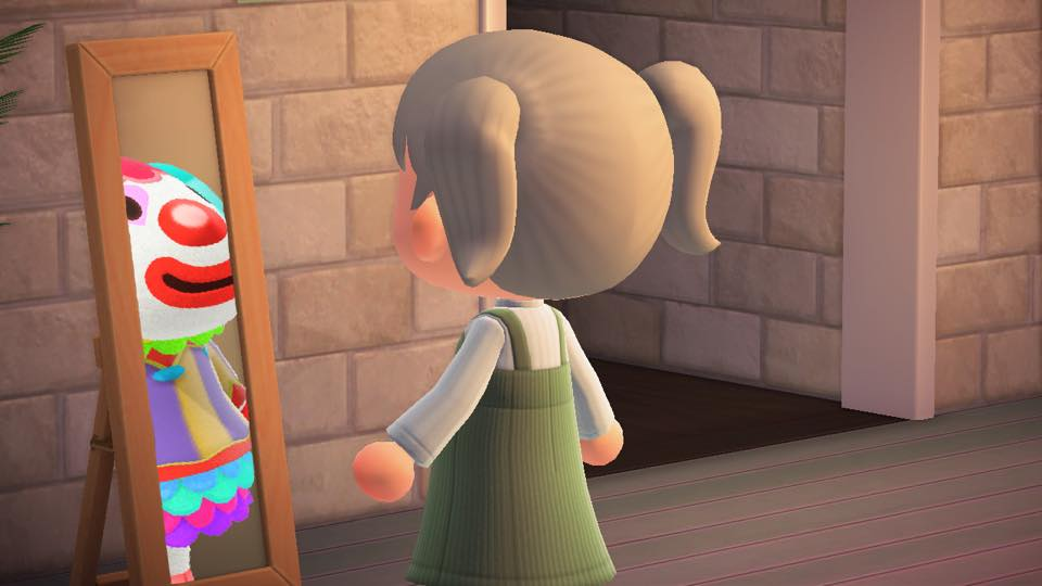 Template meme Animal crossing mirror clown