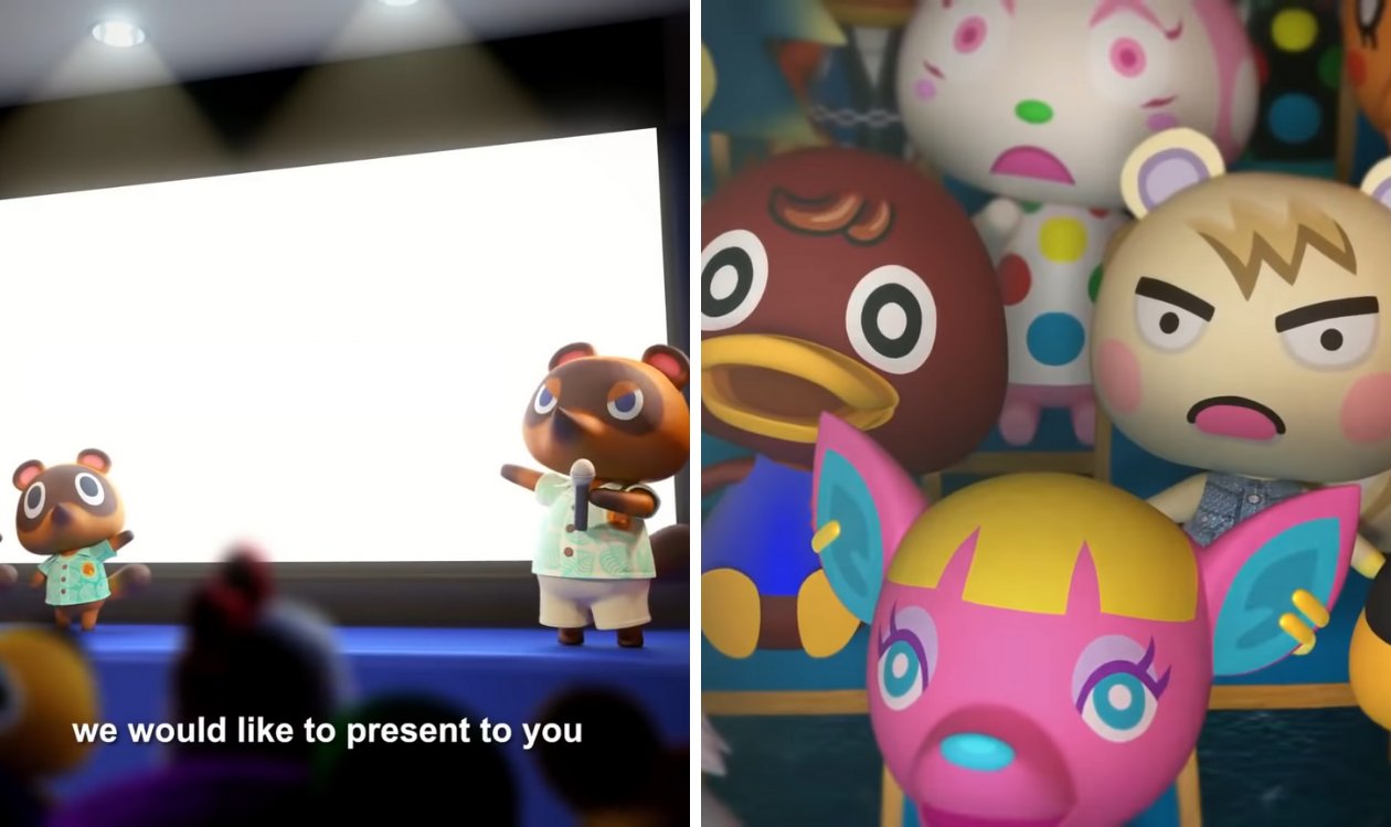 Template meme animal crossing the suprise