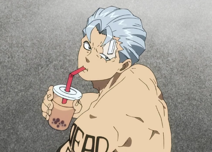 Plantilla de meme Anime guy drinking boba
