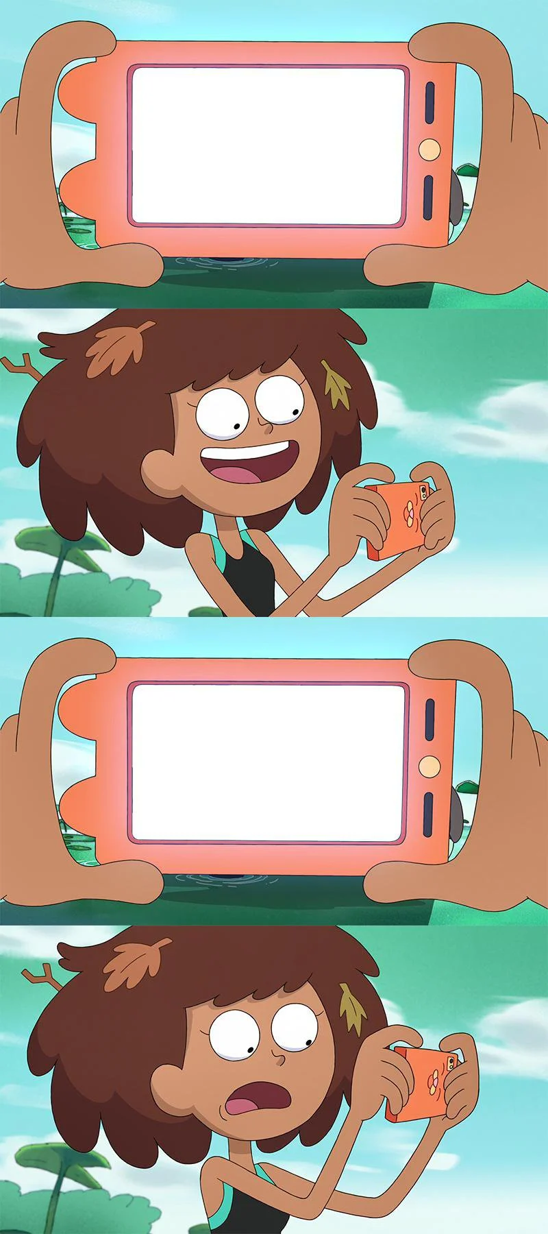 Plantilla de meme Anne Looking at Her Phone