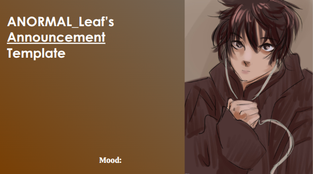 ANORMAL_Leaf Announcement Template meme template