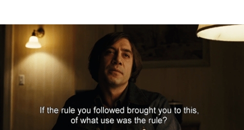 Template meme Anton Chigurh If the Rule No Country for Old Men