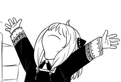 Plantilla de meme Anya arms in the air