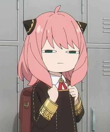 Template meme Anya Forger with bruh face