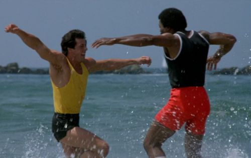 Plantilla de meme apollo creed rocky balboa beach1