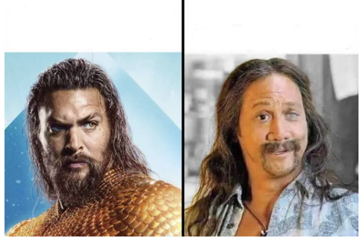 Plantilla de meme Aquaman VS Stoned Guy