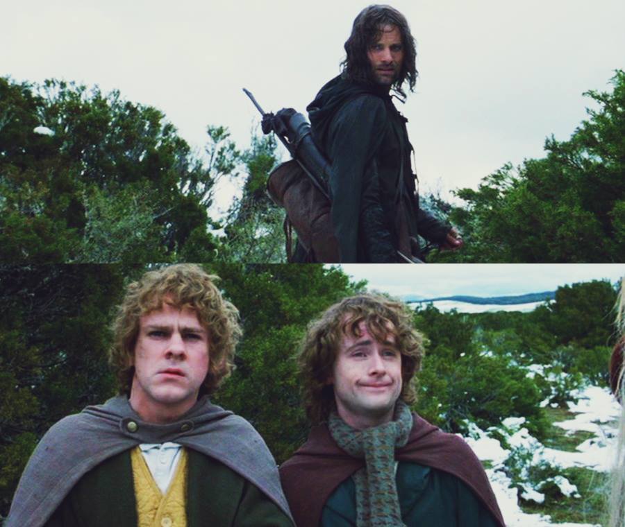 Template meme Aragorn Merry Pippin Second Breakfast