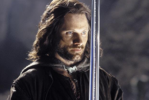 Plantilla de meme aragorn with sword