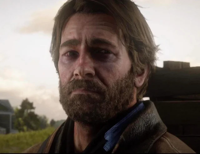 Plantilla de meme Arthur Morgan Sad