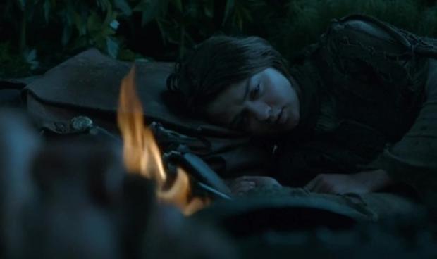 Template meme Arya Stark before sleep