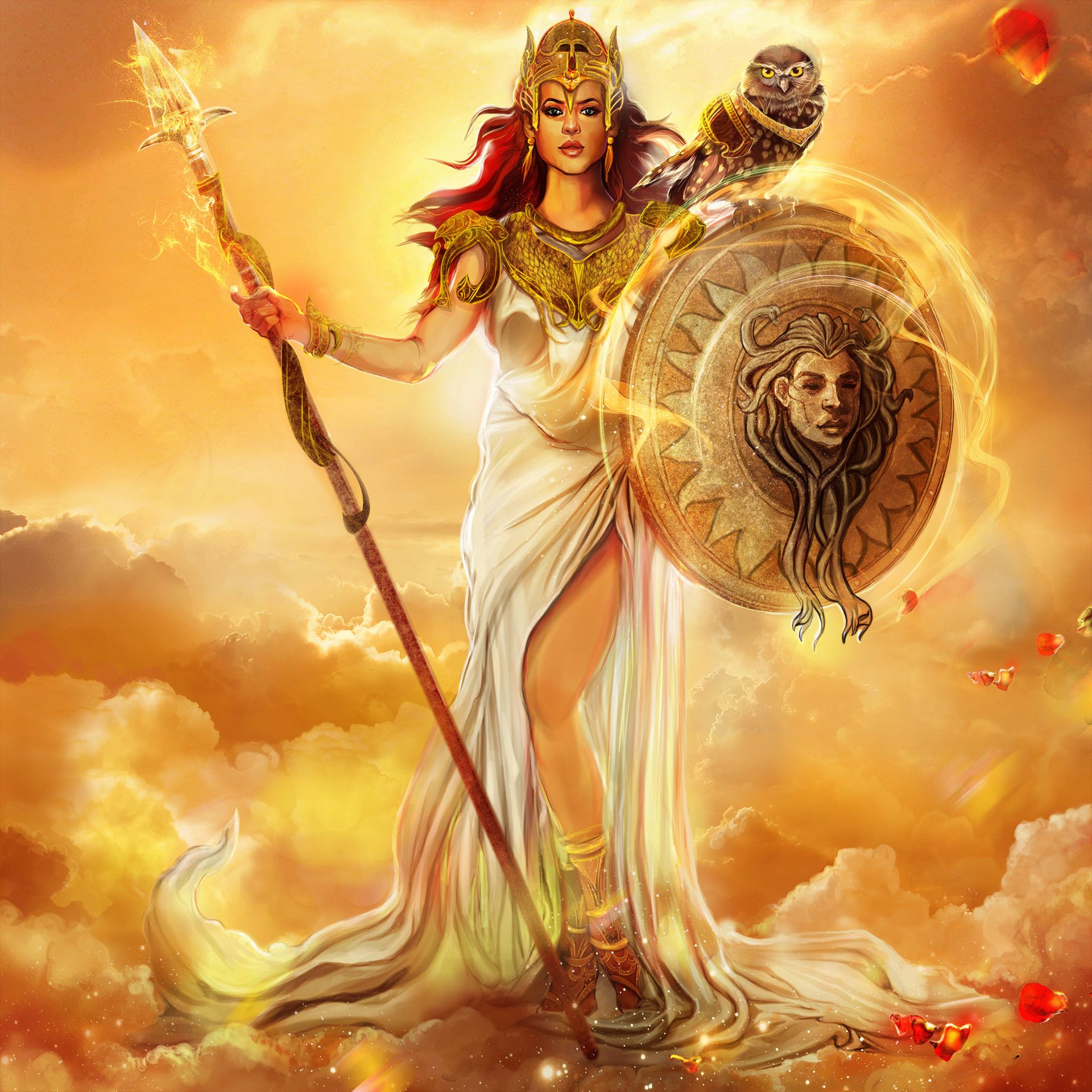 Template meme Athena Minerva goddess of wisdom, courage and strategic warfare