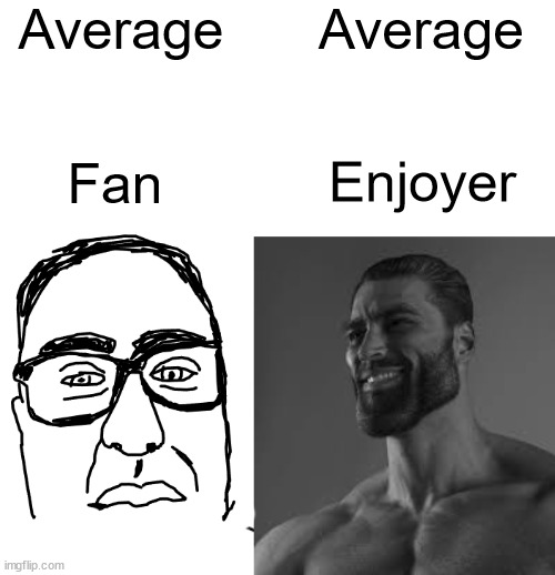 Plantilla de meme Average Fan vs Enjoyer