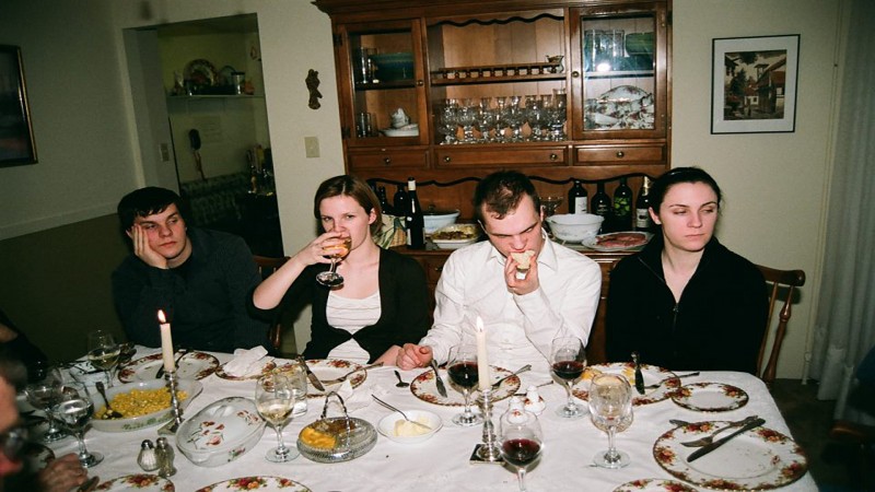 Template meme Awkward family dinner