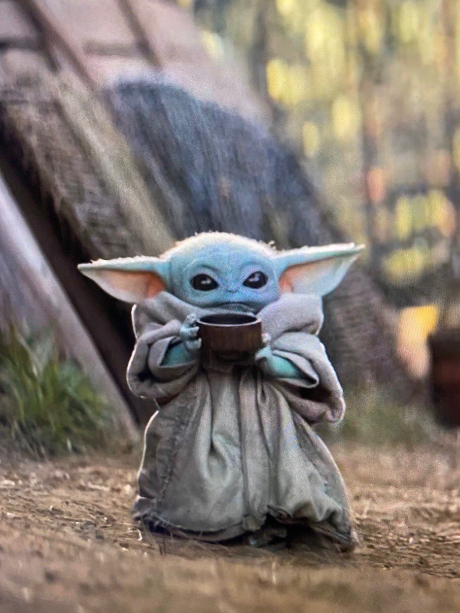 Plantilla de meme BABY YODA TEA