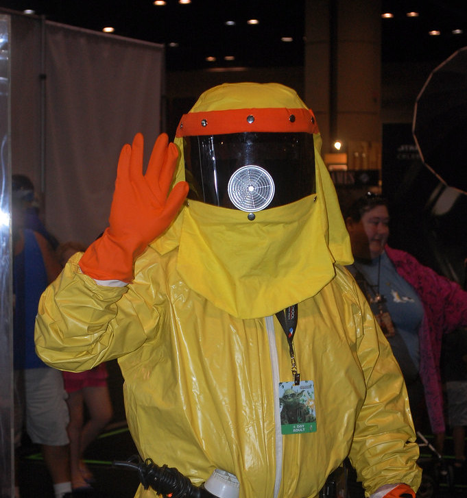 Plantilla de meme Back to Future Radiation Suit