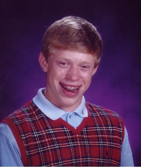 Plantilla de meme Bad Luck Brian