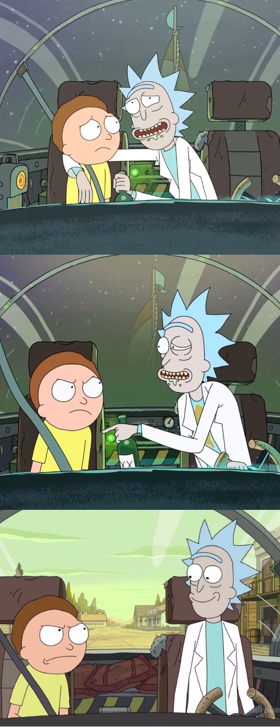 Template meme Bad Pun Rick & Morty