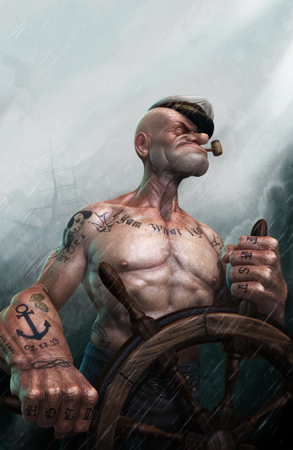 Plantilla de meme Badass Popeye