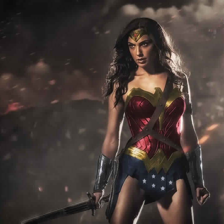 Template meme Badass Wonder Woman