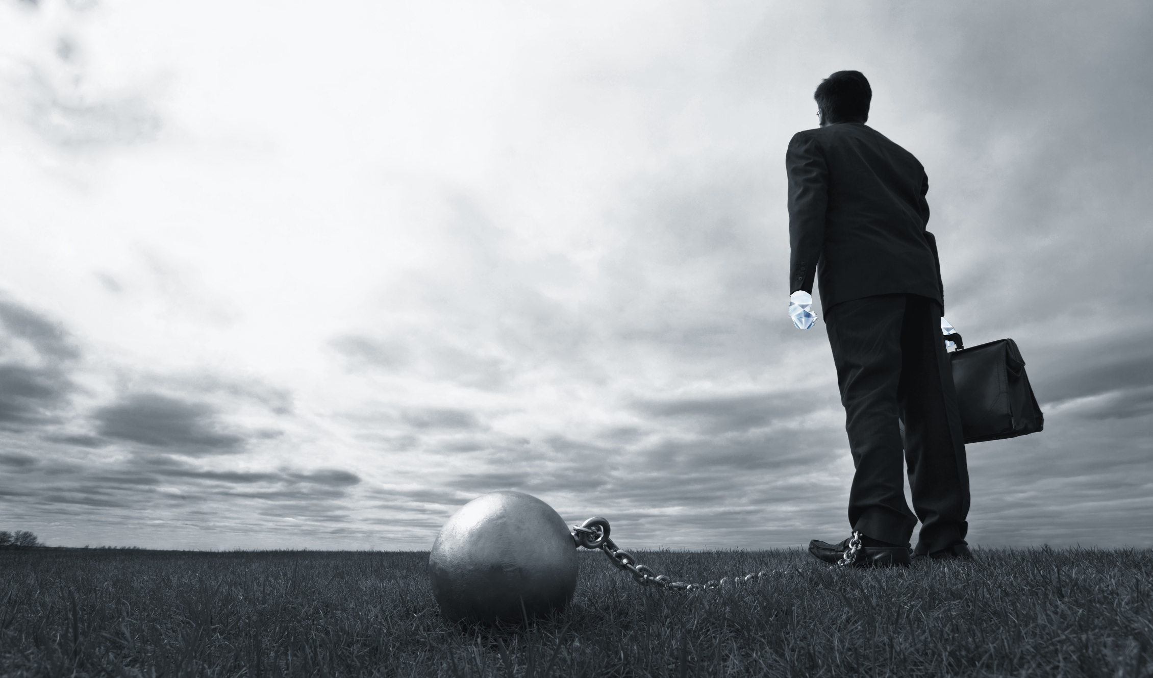 Template meme Ball and chain diamond hand man