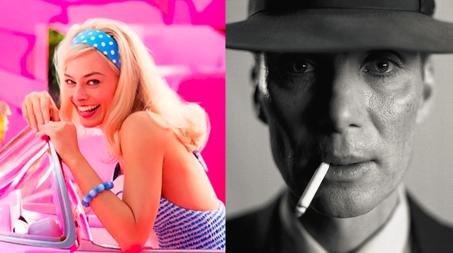 Plantilla de meme Barbie vs Oppenheimer