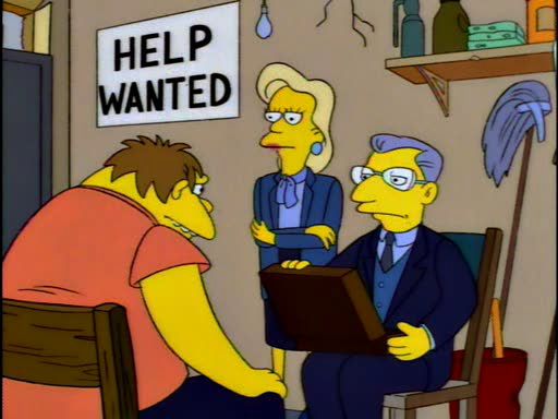 Template meme barney job interview